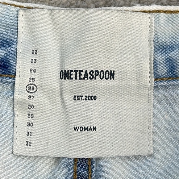 New One Teaspoon Outlaws Frayed Hem Cut Off Jean Shorts Beachy Cowgirl Sz 26 - Picture 4 of 7